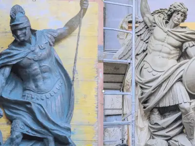 Quincy residents sue to stop installation of patron saint statues at public safety building